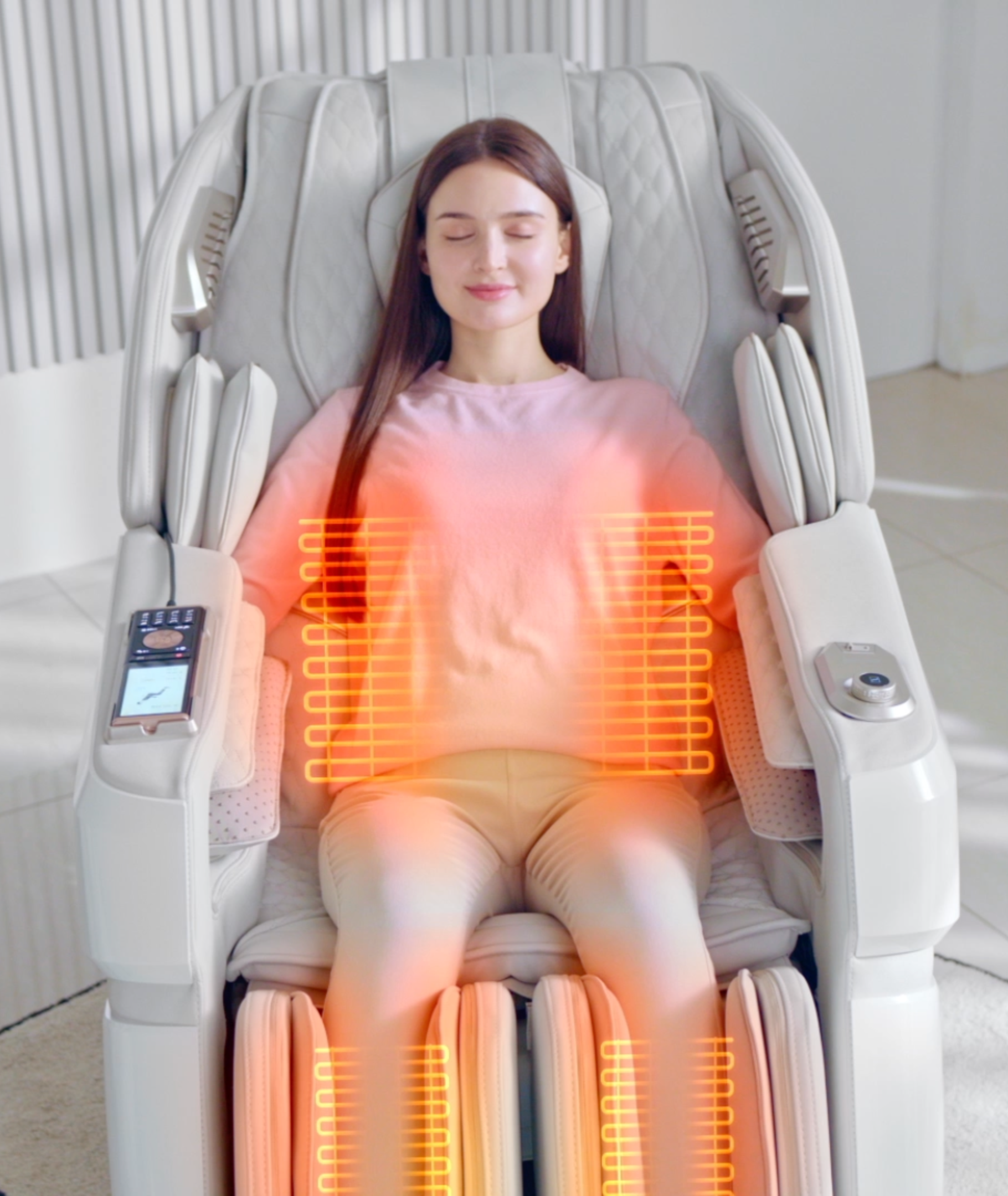 Heat Therapy Choose this function and your massage chair heats up to 131°F for rapid relaxation. Falcon massage chairs offer deep tissue therapy, ergonomic design, and heat therapy for full-body relaxation and muscle recovery. Perfect for home use, these therapeutic chairs deliver unparalleled stress relief and comfort.