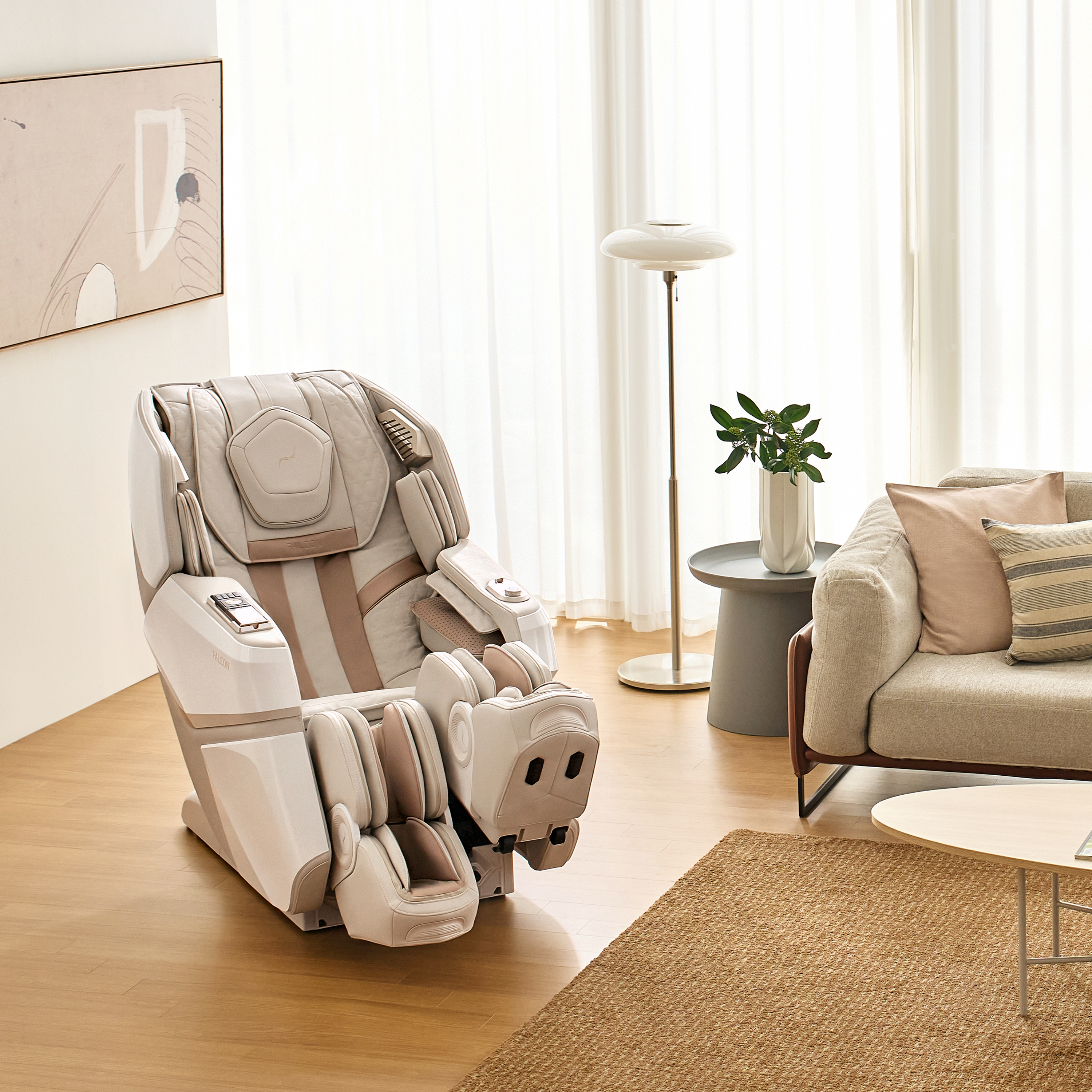FALCON massage chairs offer deep tissue therapy, ergonomic design, and heat therapy for full-body relaxation and muscle recovery. Perfect for home use. 27 Programs, XD Massage, ROVO Technology, Zero Gravity. Personalized massage profiles with a therapeutic stretch no other chair can match. Falcon is best-in-class for at-home massage chairs. Intuitive and easy to use. Just up to 30 minutes a day will help you relieve stress, relax, and feel better. Healthier body – healthier mind.